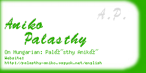 aniko palasthy business card